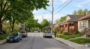 Street of older detached bungalows in Crown Point, East Hamilton — pre-1980s homes that commonly support legal basement suite conversions 