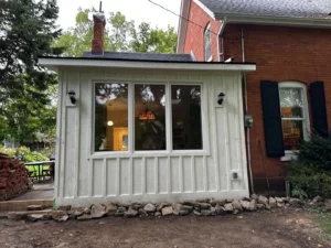 Detached garden suite built by Gateway Group in Hamilton Ontario backyard