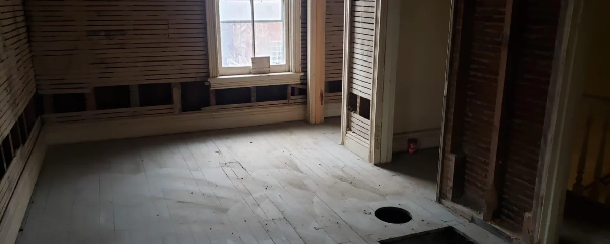 Gateway Group renovation project in Hamilton Ontario showing construction in progress on a pre-1970 home
