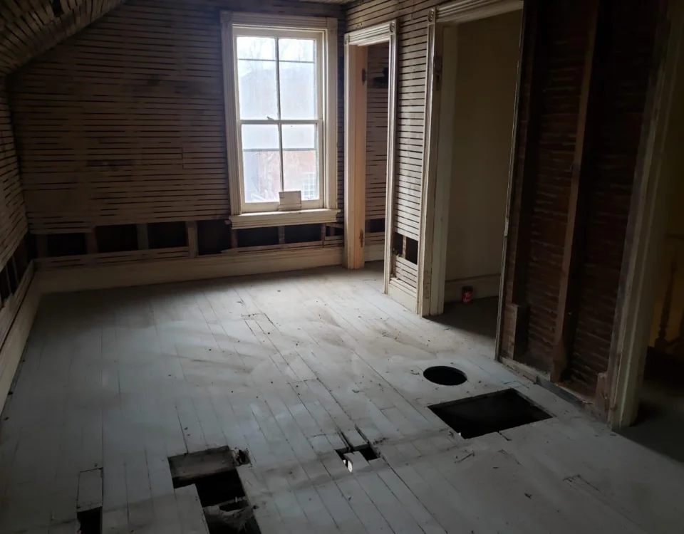 Gateway Group renovation project in Hamilton Ontario showing construction in progress on a pre-1970 home
